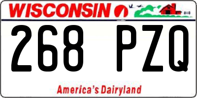 WI license plate 268PZQ