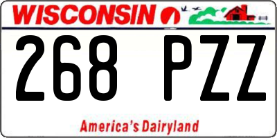 WI license plate 268PZZ