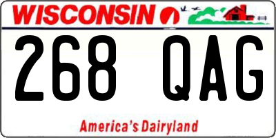 WI license plate 268QAG