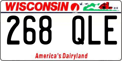WI license plate 268QLE