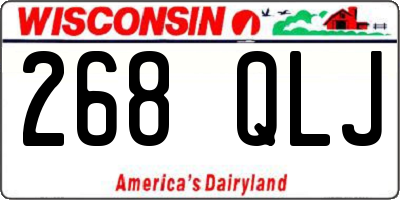WI license plate 268QLJ