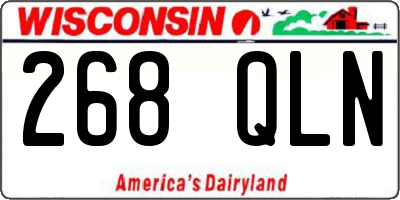 WI license plate 268QLN