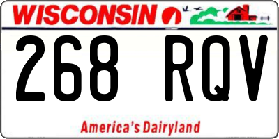 WI license plate 268RQV