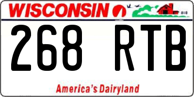 WI license plate 268RTB