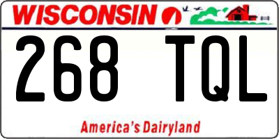 WI license plate 268TQL