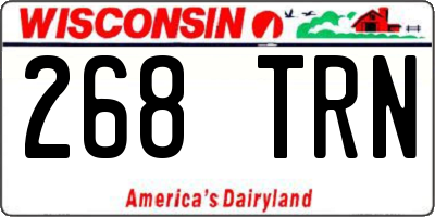 WI license plate 268TRN