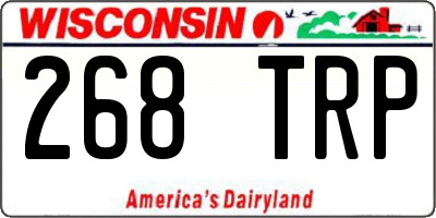 WI license plate 268TRP