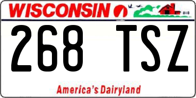 WI license plate 268TSZ