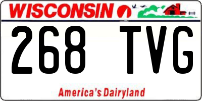 WI license plate 268TVG