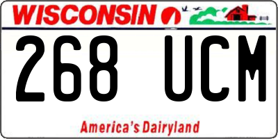 WI license plate 268UCM