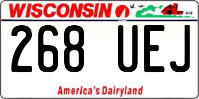 WI license plate 268UEJ