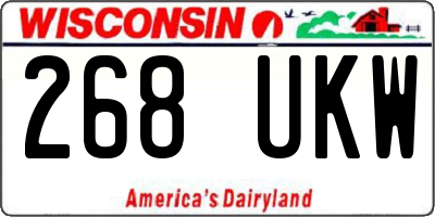 WI license plate 268UKW