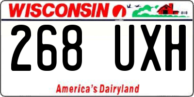 WI license plate 268UXH