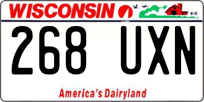 WI license plate 268UXN