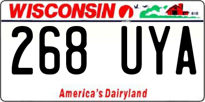 WI license plate 268UYA