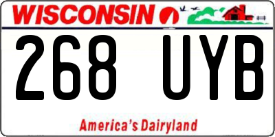 WI license plate 268UYB
