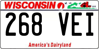 WI license plate 268VEI