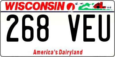 WI license plate 268VEU