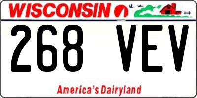WI license plate 268VEV