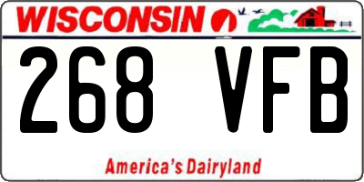 WI license plate 268VFB