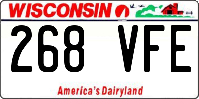 WI license plate 268VFE