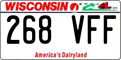 WI license plate 268VFF