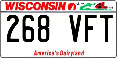 WI license plate 268VFT