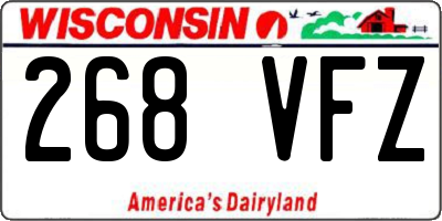 WI license plate 268VFZ