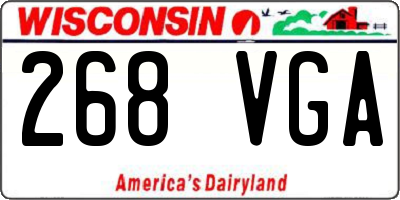 WI license plate 268VGA