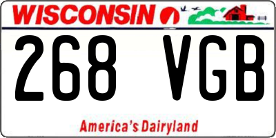 WI license plate 268VGB