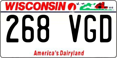 WI license plate 268VGD