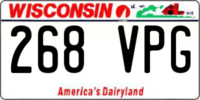 WI license plate 268VPG