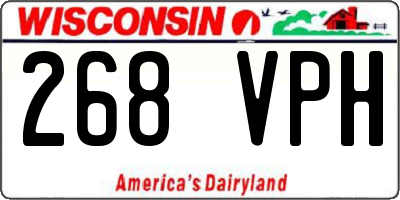 WI license plate 268VPH
