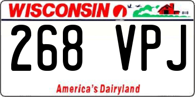 WI license plate 268VPJ