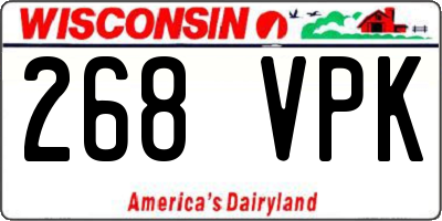 WI license plate 268VPK