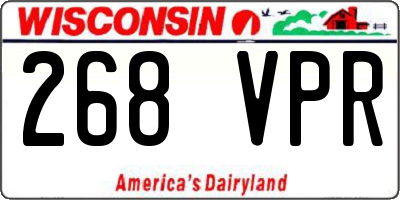 WI license plate 268VPR