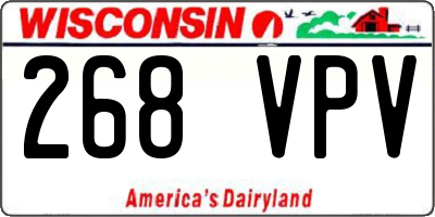 WI license plate 268VPV