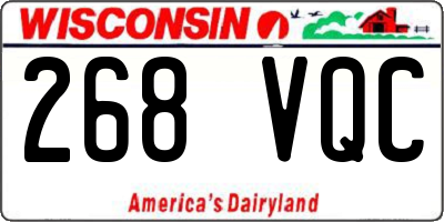 WI license plate 268VQC