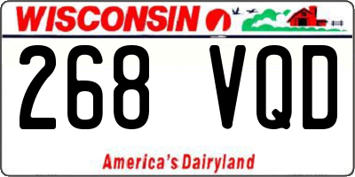 WI license plate 268VQD