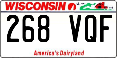 WI license plate 268VQF