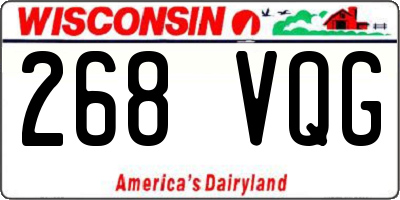 WI license plate 268VQG