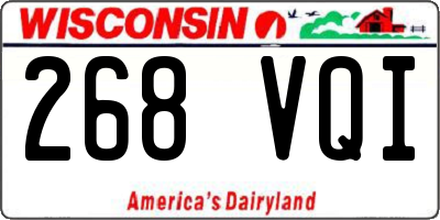 WI license plate 268VQI