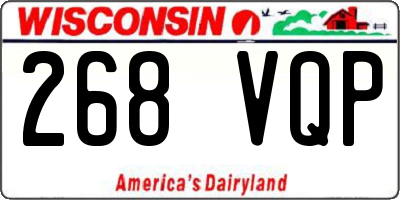 WI license plate 268VQP