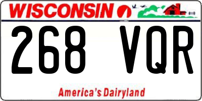 WI license plate 268VQR