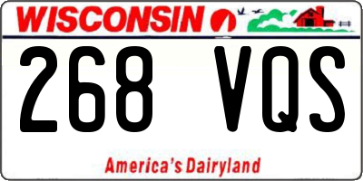 WI license plate 268VQS