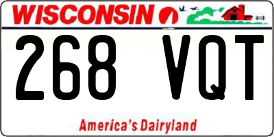 WI license plate 268VQT