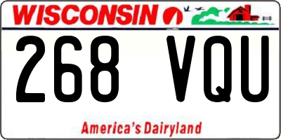 WI license plate 268VQU