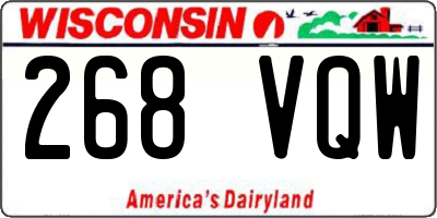 WI license plate 268VQW