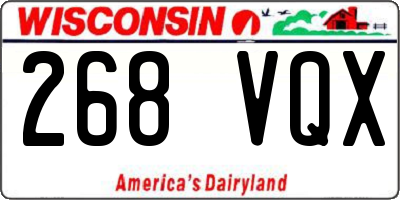 WI license plate 268VQX