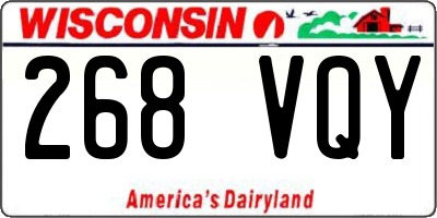 WI license plate 268VQY